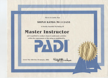 PADI Master Instructor
